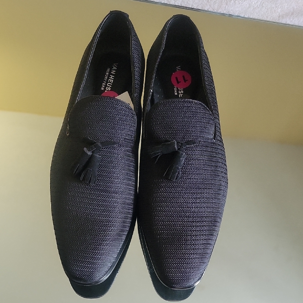Van Heusen Canon Style Black Men's Black Loafers